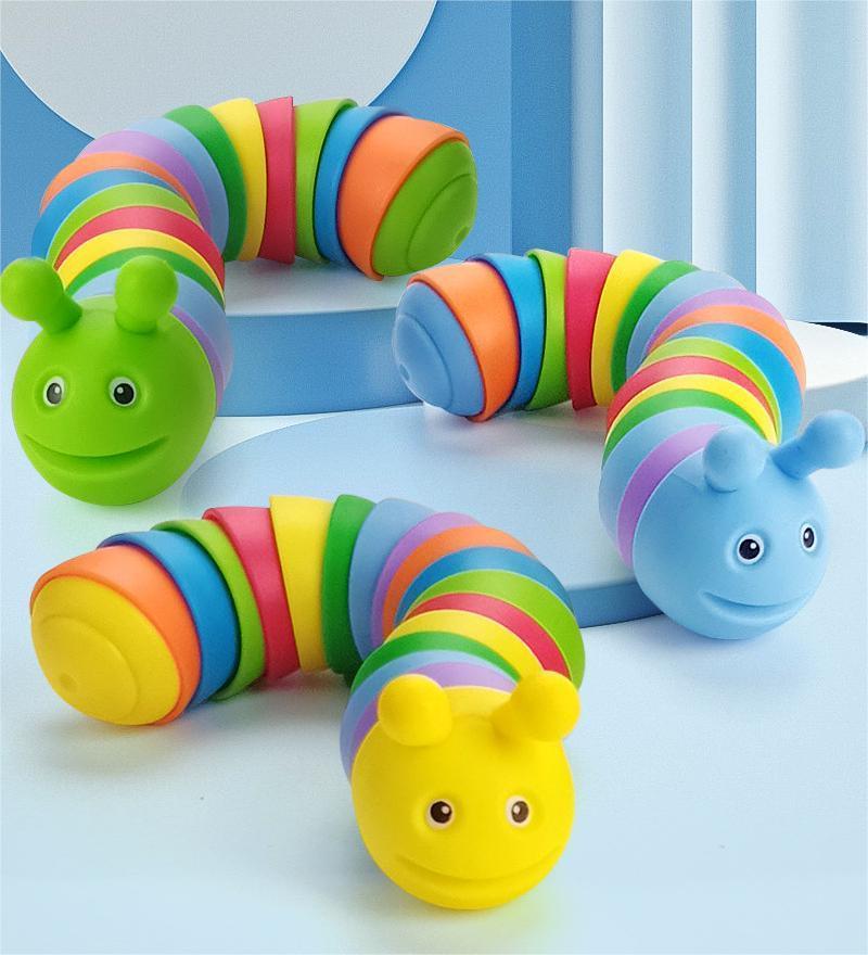 Color Caterpillar Slug Fidget Toys Fidget Caterpillar Slug Toys Cute Autism Sensory Toys for Autistic Children Toddler