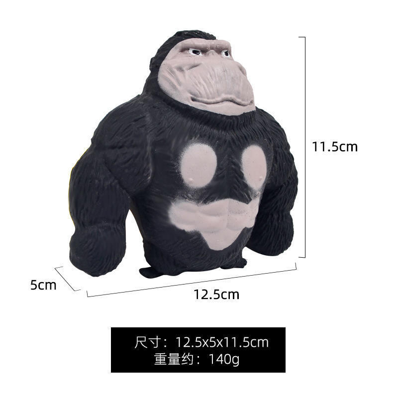 Funny Monkey Toy Figure for Kids and Adults Stretch Gorilla Toy Decompress and Squeeze Stress Relief Toy for Children Gift for E