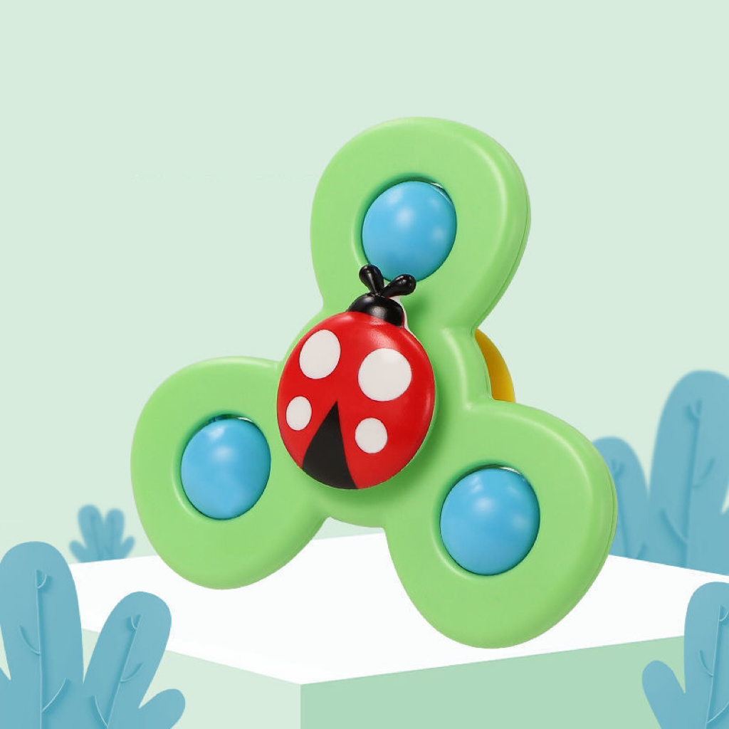 Cute Cartoon Spinner Toy with Rotating Suction Cup Spinning Top Toy, Strong Adsorption Animal Spin Sucker for Baby Toddler