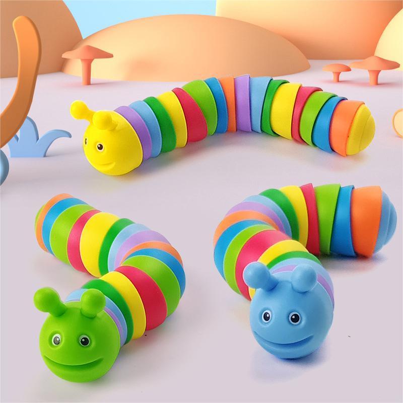 Color Caterpillar Slug Fidget Toys Fidget Caterpillar Slug Toys Cute Autism Sensory Toys for Autistic Children Toddler