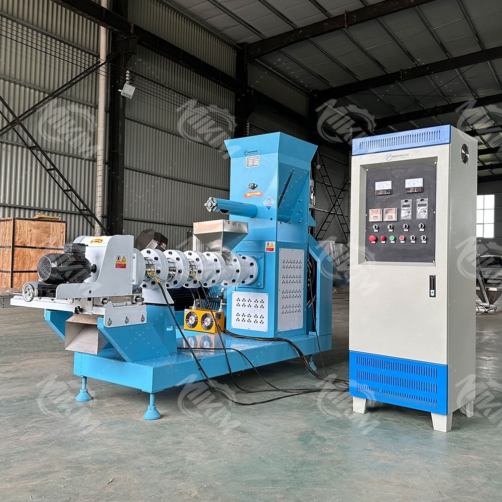 Fish feed processing machine poultry animal dog cat pet food extruder machine full fat soya extruder with CE