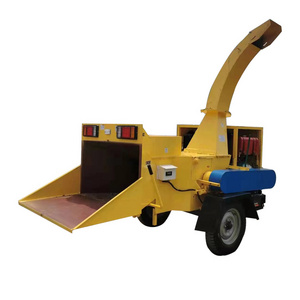 Forestry hydraulic self feeding 40Hp Diesel Wood Chipper tree branch leaf garden Organic Soil shredder mobile crusher machine