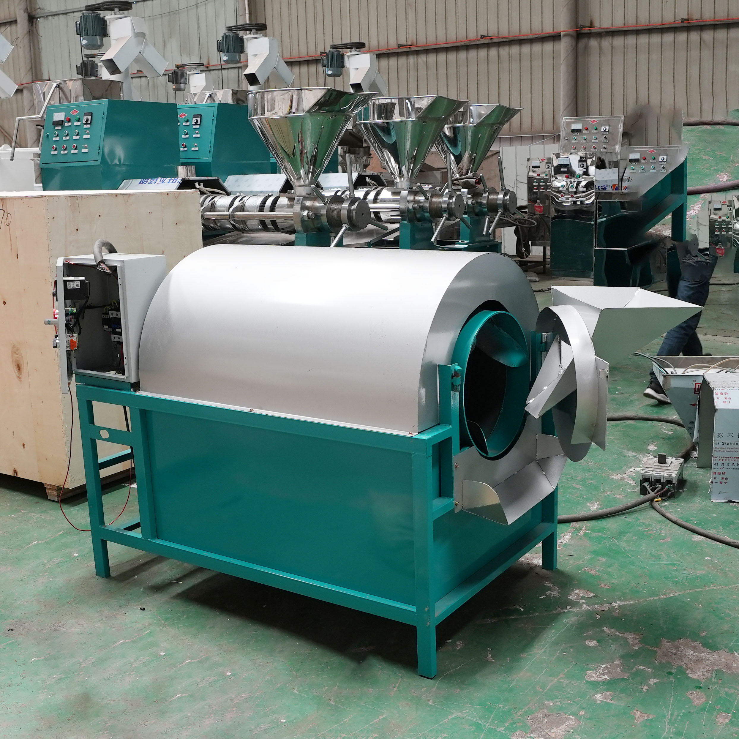 Factory Supply Sesame Sunflower Seed Cashew Nut Grain Roaster Roasting Sunflower Peanut Roaster Machine