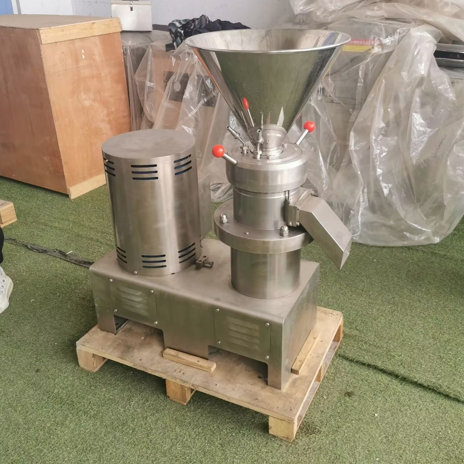 Bean Paste peanut butter making machine Commercial Horizontal Small Peanut Butter Machine Colloid Grinder Mill