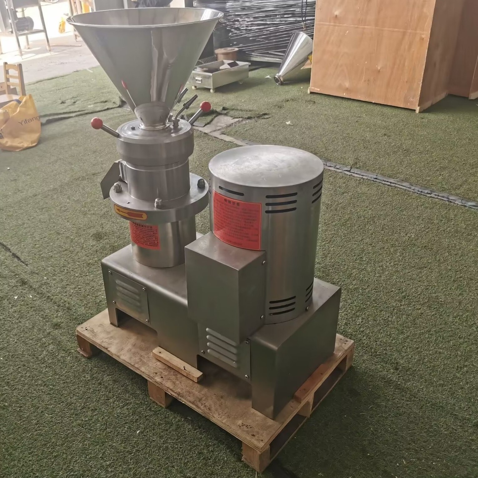 Bean Paste peanut butter making machine Commercial Horizontal Small Peanut Butter Machine Colloid Grinder Mill