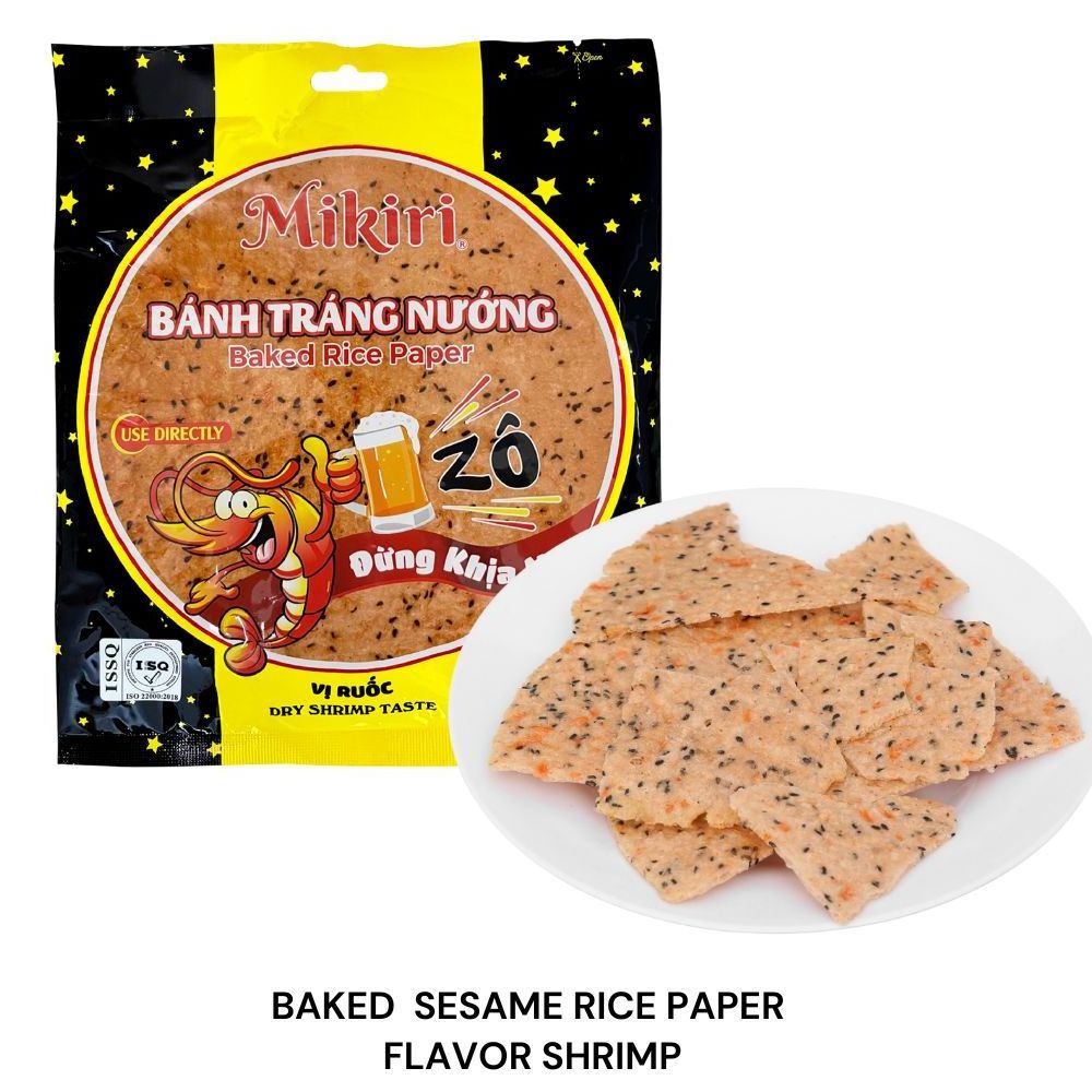 Food For Years End Festival Viet Nam Cracker Baked Sesame Rice Paper No Cooking Use Immediately Date 12 Month Eat as Snacks