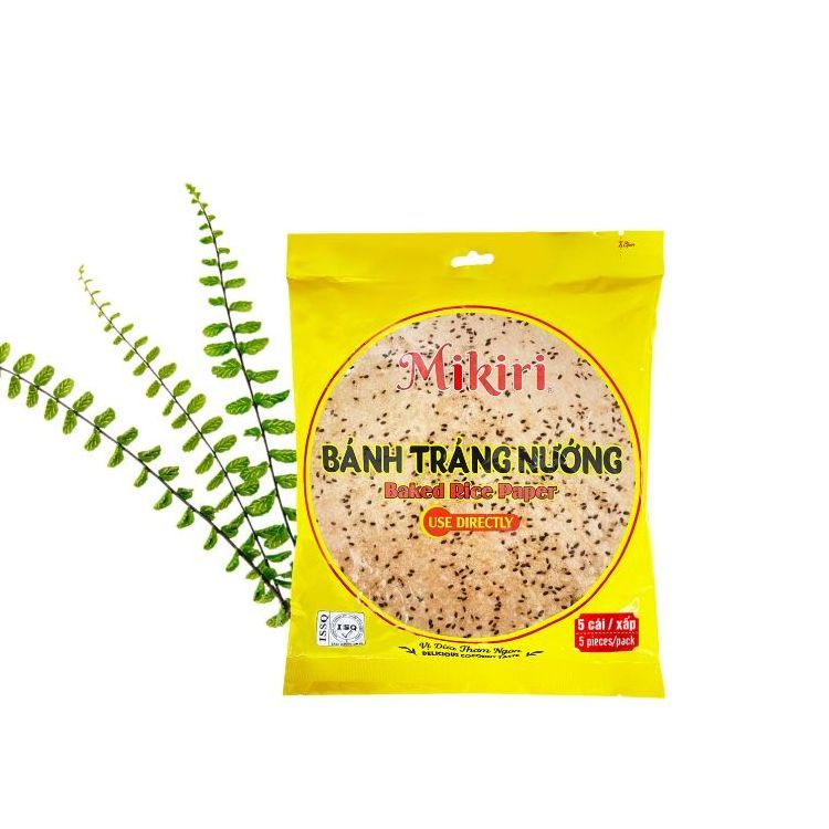 Top Number One Baked Vietnam Rice Sesame Paper Cracker Ingredient Rice flour, sesame, coconut Eat with Quang Noodles, Vermicelli