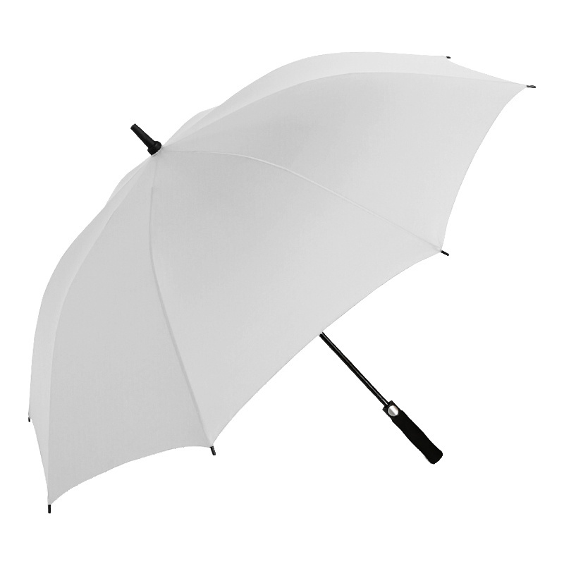 wholesale customization quality parasols long large size wedding white 30inch fiberglass automatic golf rain umbrella with logo