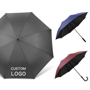 high quality straight large size shoulder hanging strap 60 inch 75cm*8K UV resistance Custom golf umbrella with  logo