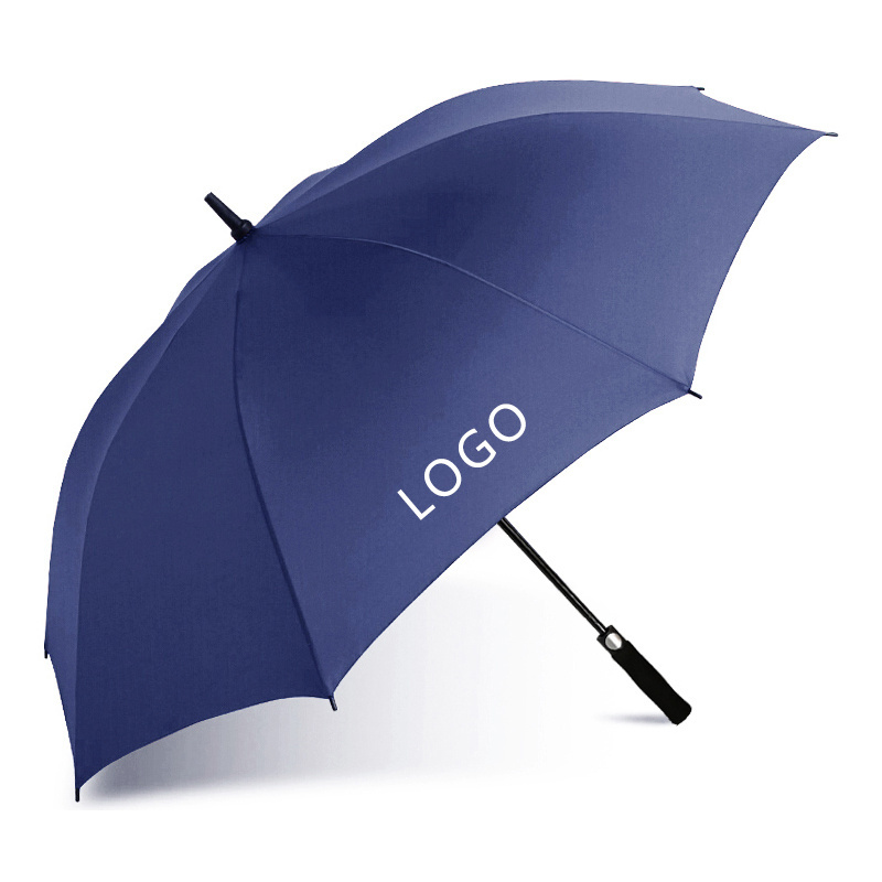 high quality straight large size shoulder hanging strap 60 inch 75cm*8K UV resistance Custom golf umbrella with  logo