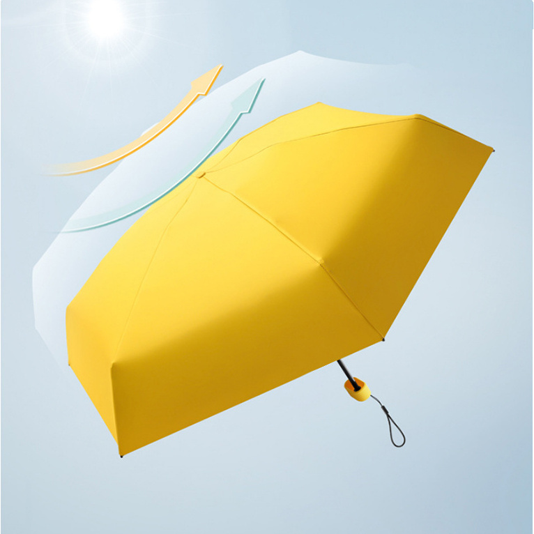 Umbrella mini 5 fold small UV  sun compact capsule pocket Print logo custom  Mini umbrella