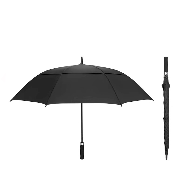 OEM double layer windproof big 30inch 8k reversible straight car Men adult custom logo printing golf rain umbrellas with logo