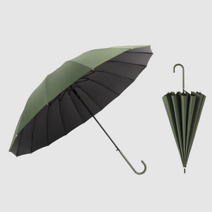 wholesale custom logo print parasols uv Black coating lady Boy student 23inch 16k Bend handle Straight umbrella