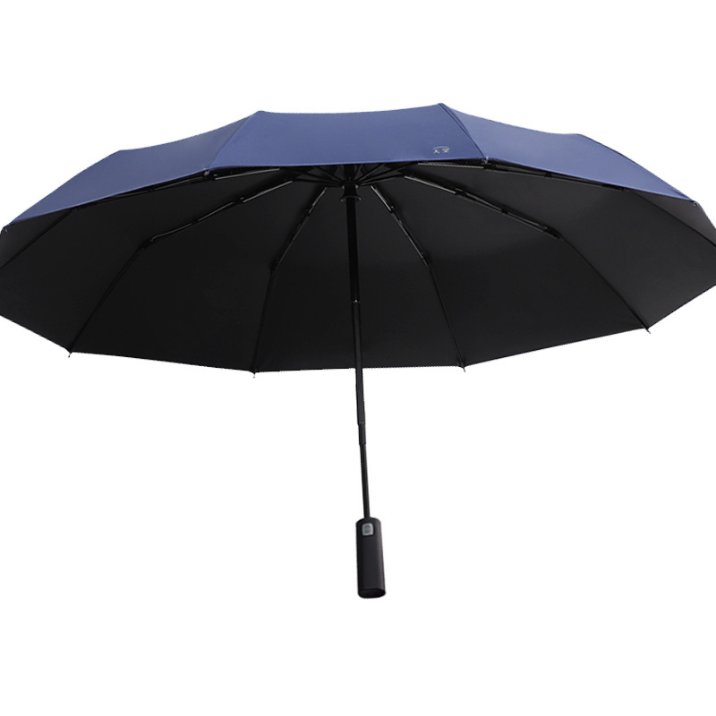 Paradise Umbrella 3 fold 25 inch 10 k black coating UV resistant Custom logo printing fully automatic umbrella