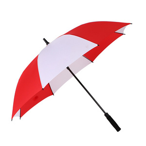 customized Color block logo printing promotional quality 27 inch 8k large size long straight golf rain umbrella