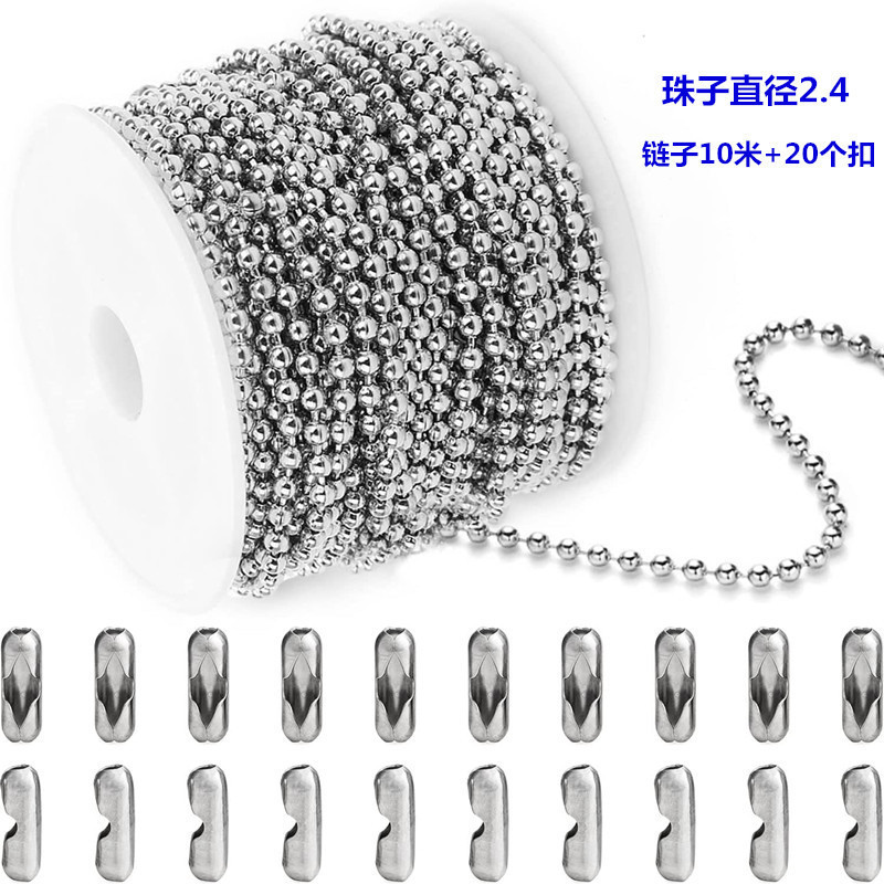 Hot Personalized Stainless Steel Ball Chain Custom Chain with High Quality