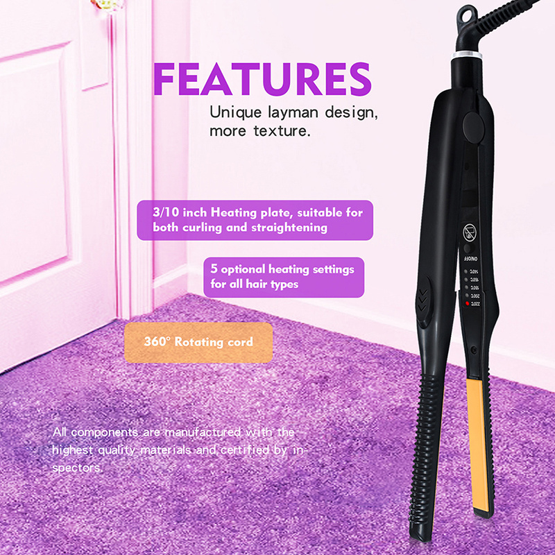 Manufacturer professional titanium flat iron curler korean with Ceramic Tourmaline Ionic hair straightener