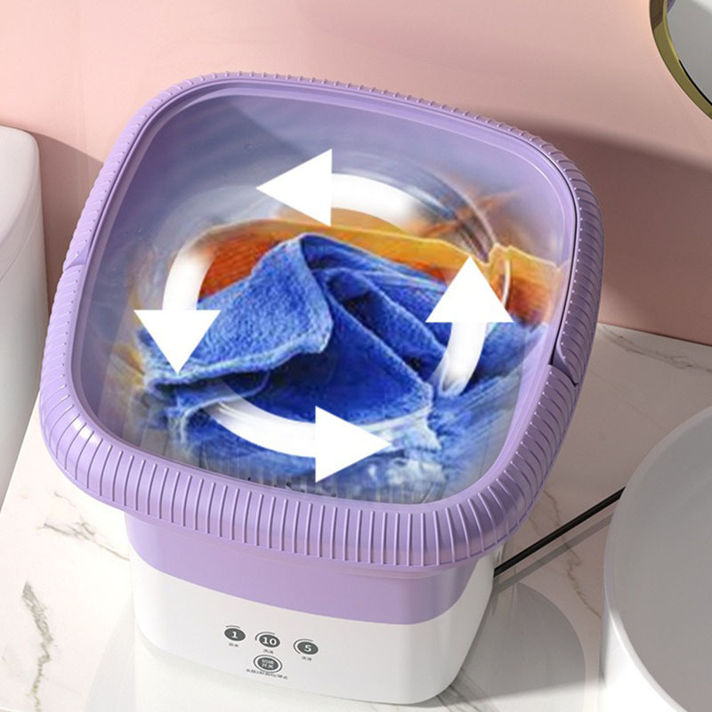 Foldable Single Tub Laundry Washer With Spin Dry Portable Mini Folding Washing Machine