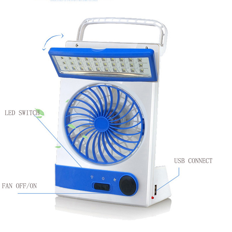 Rechargeable fan Battery Operated Table solar Fan Camping Portable Mini Solar Electric Fan