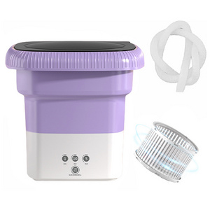 Foldable Single Tub Laundry Washer With Spin Dry Portable Mini Folding Washing Machine