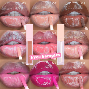 Custom cute lip gloss glossy shiny vegan clear lipgloss vendor private label lip gloss