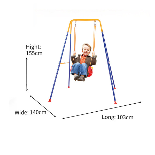 Toddler backyard swing set 2 in 1 foldable indoor baby swing hammock