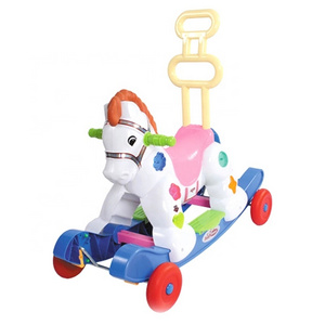 Plastic Ride on Toy Rocking Horse with Wheels Multifunction Electric Musical Children Professional Services