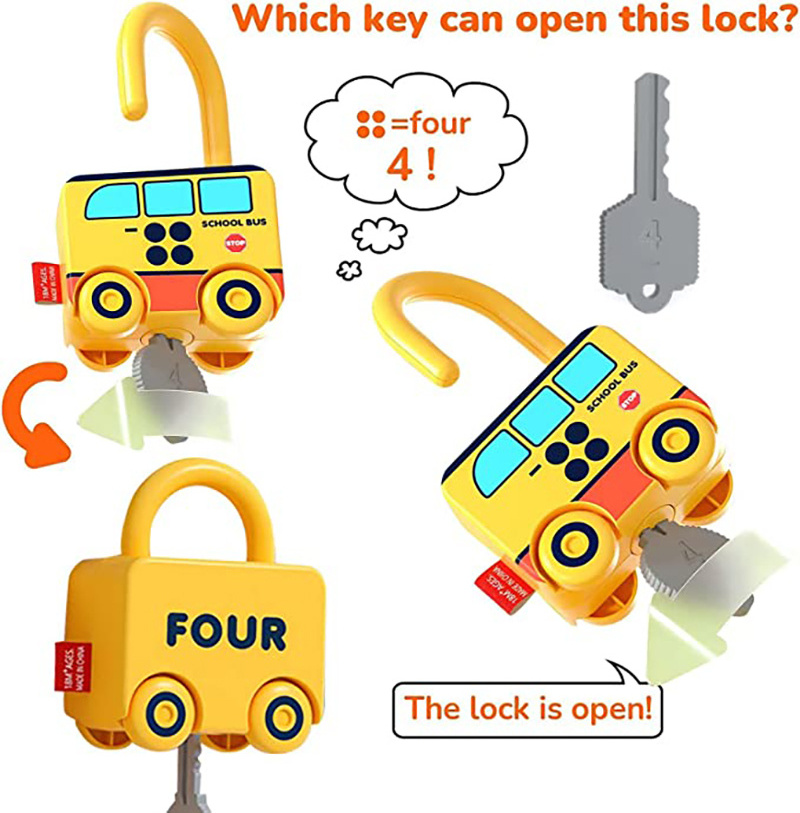 Milagro Toys Fine Motor Skills Plastic Lock And Key Toy Montesori Educational Toys Montessori Kids Preschool