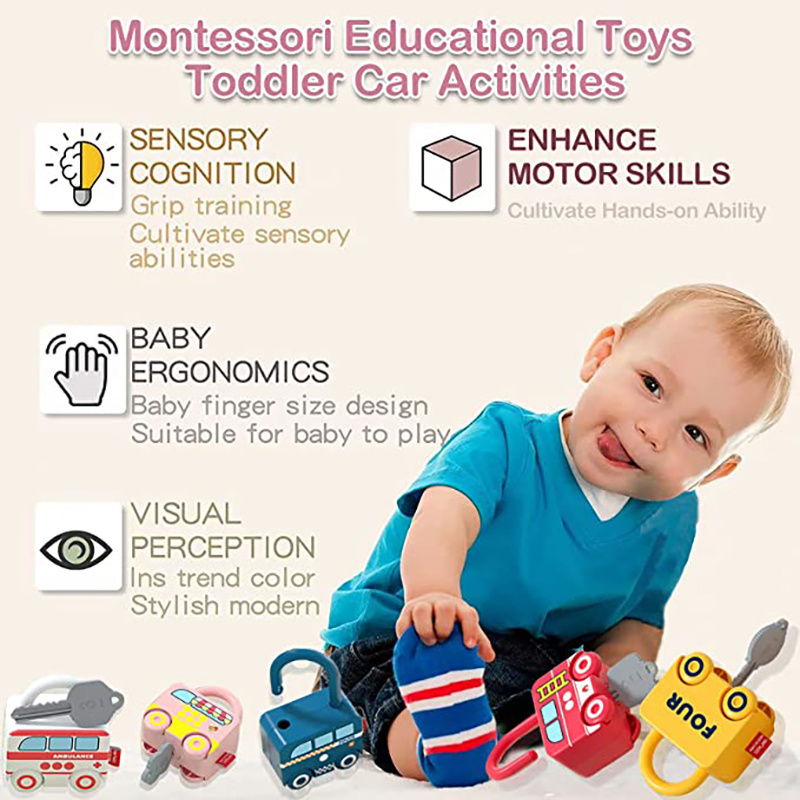 Milagro Toys Fine Motor Skills Plastic Lock And Key Toy Montesori Educational Toys Montessori Kids Preschool