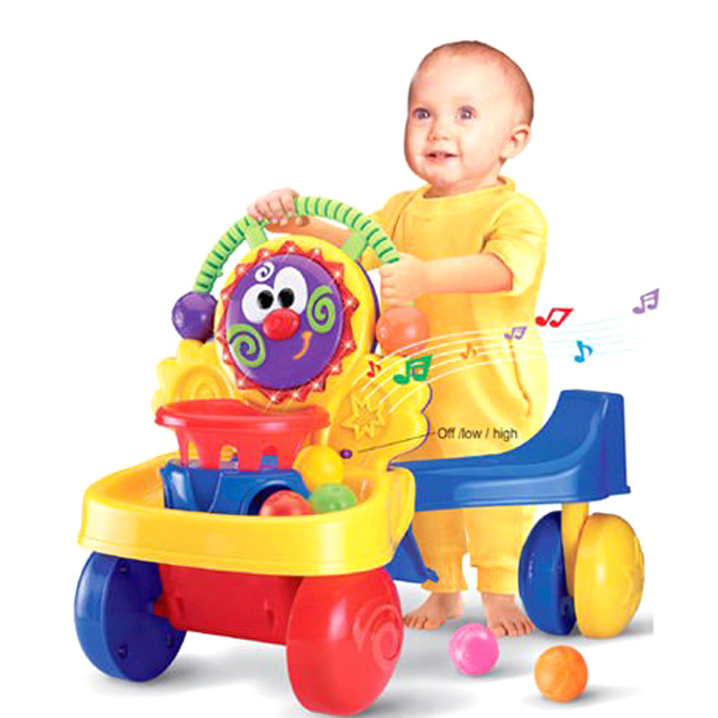 Electric Carros a Bateria Music Light Push Car Walker Toddler Children Ride on Push Kids Battery Operated Ride Drive Play Toy