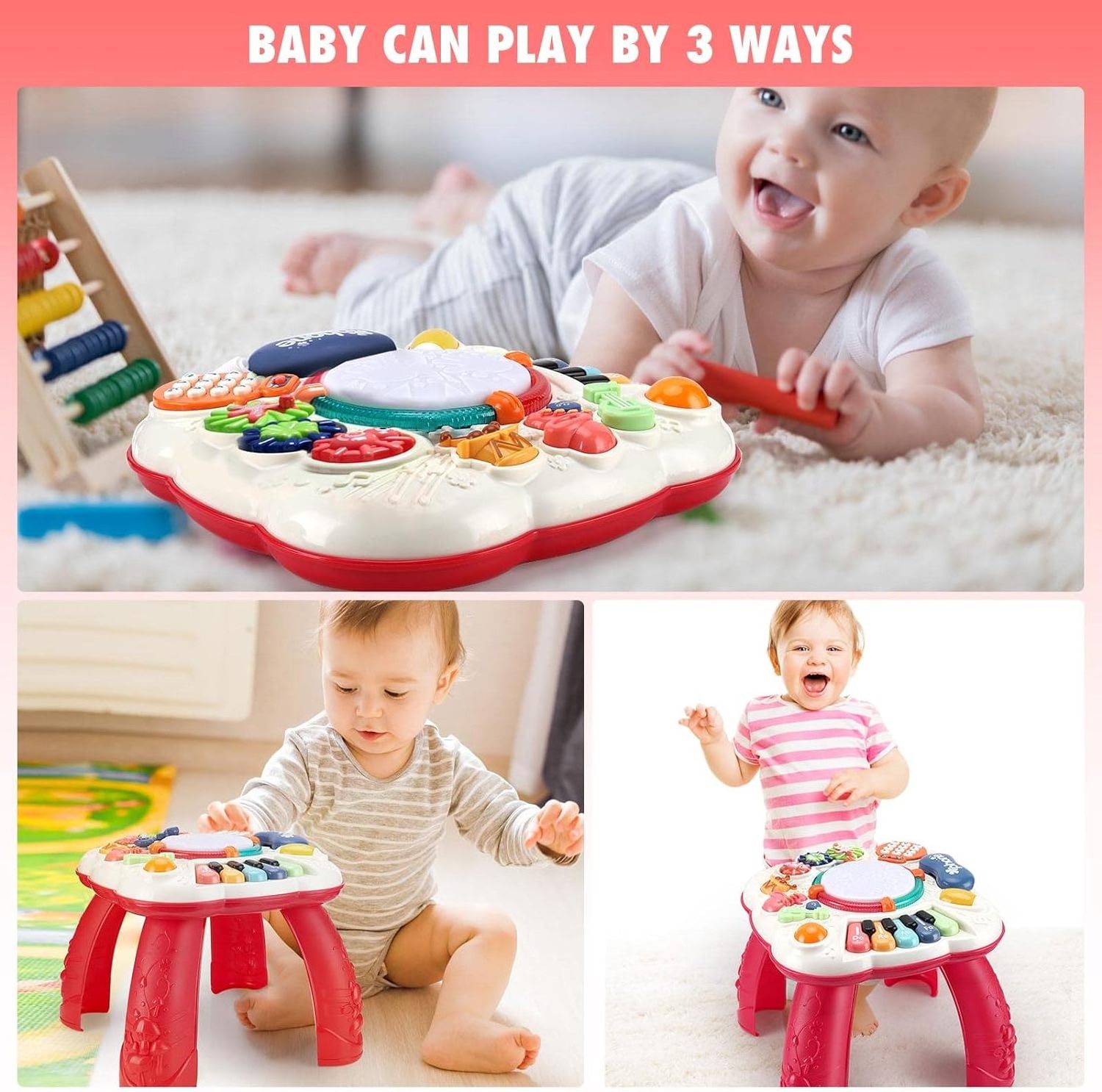 Multifunction Musical Toy Table Discovering Music Toddle Developmental Learning Activities Game Baby Activity Supplies