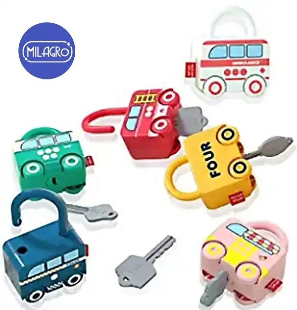 Milagro Toys Fine Motor Skills Plastic Lock And Key Toy Montesori Educational Toys Montessori Kids Preschool