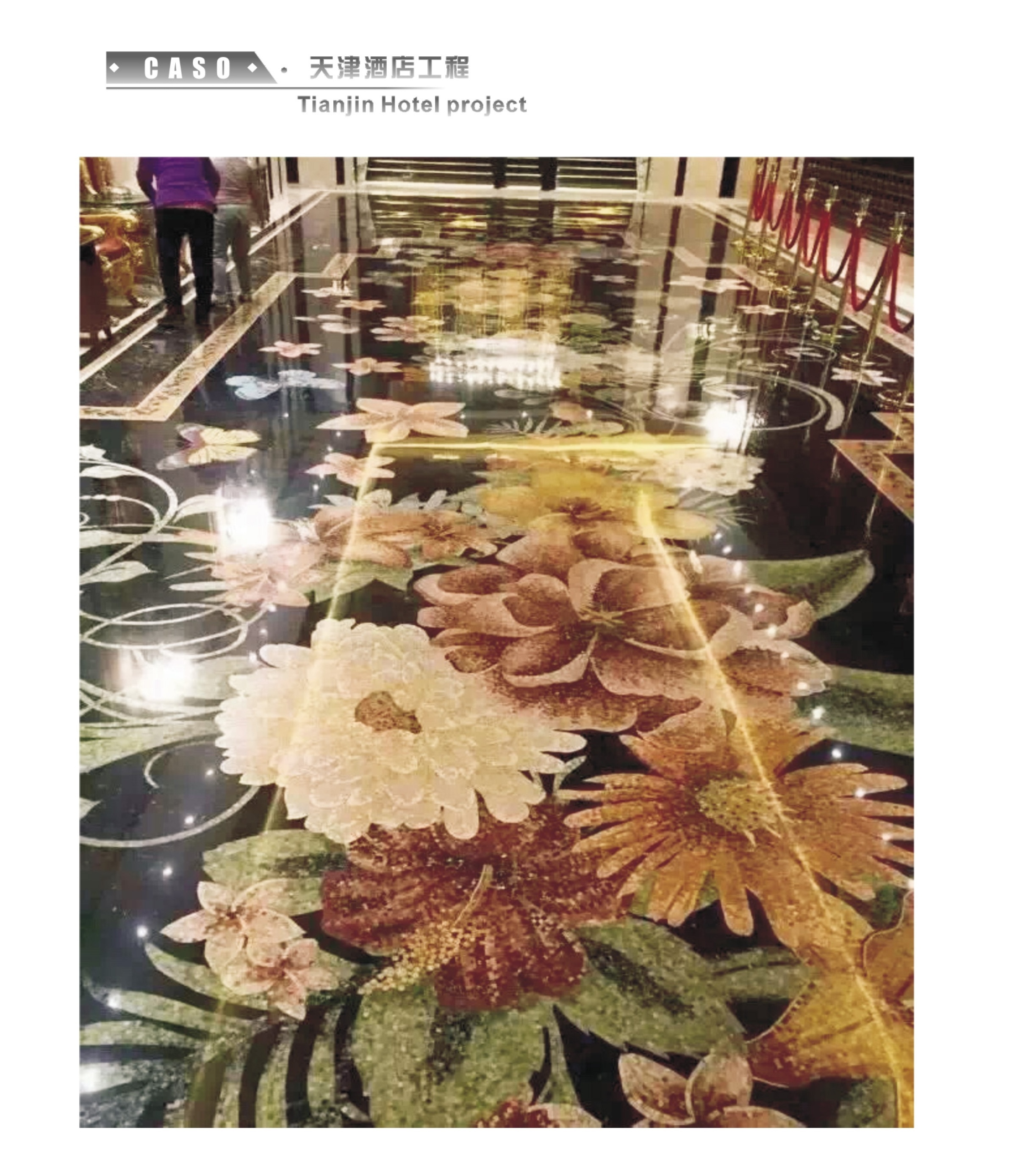 Factory Direct Selling Villa Design  Marble Mosaic Floor Pattern