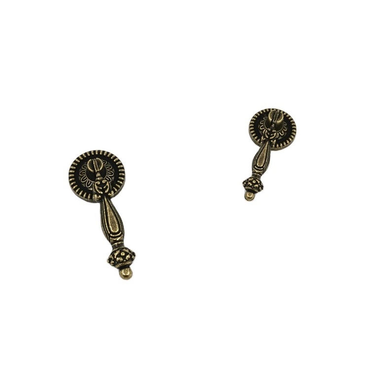 Vintage Handle Pulls Zine Alloy Die Casting Antique Style Cabinet Brass Handles Knob