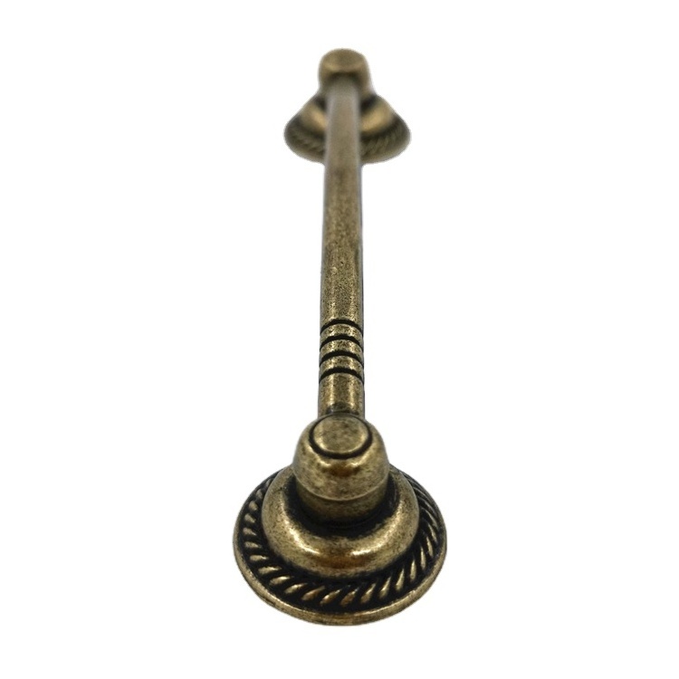 Russia Market Large Quantity Drawer Pulls Zamak Antique Bronze 96mm Drawer Handle Black Cabinet Knob