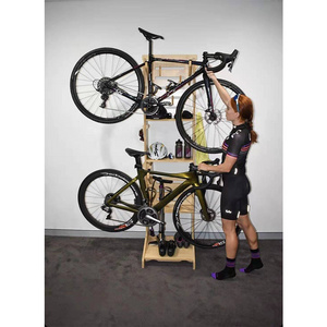 Plywood Bicycle Floor Parking Rack Stand For Mountain Road Bike Indoor Garage Storage Bike Repair Stand Maintenance Holder Rack