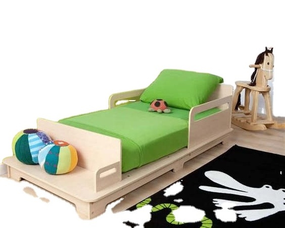 Unique Bed Room Furniture Floor Bed With Play Platform Plywood Single Kids Car Toddle Frame Beds