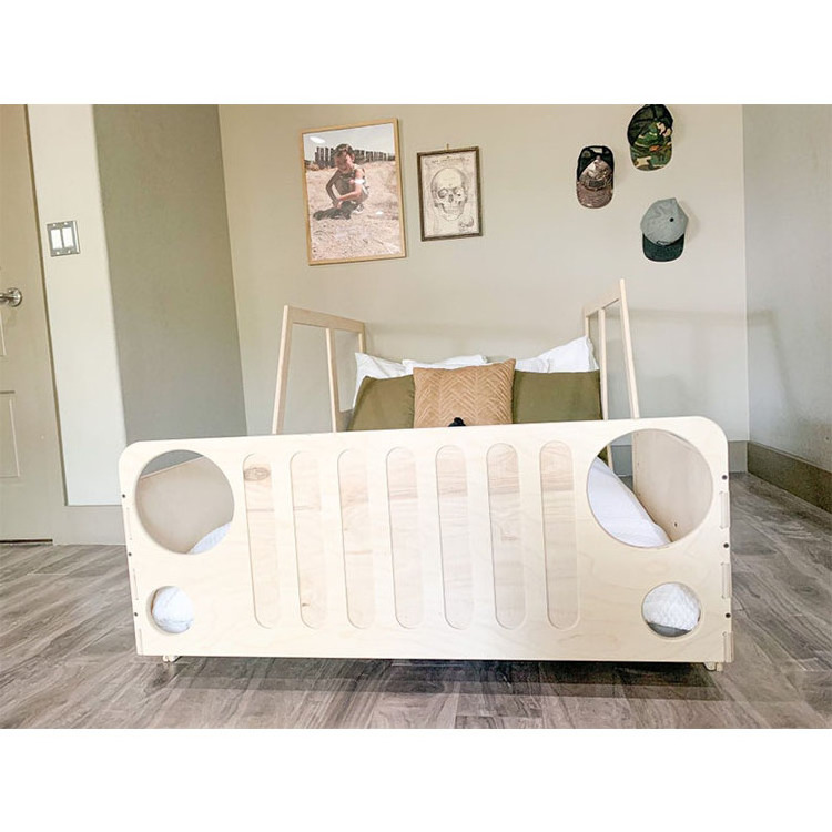 Modern Wooden Kids Beds For Boys Furniture Cute Car Children Bed