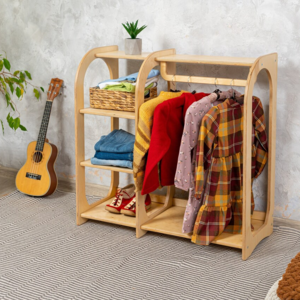 Kids Dress Up Storage Costume Clothing Rack Children Wardrobe Bedroom Storage Cabinet Wardrobe Clothes Storage Kids Furniture