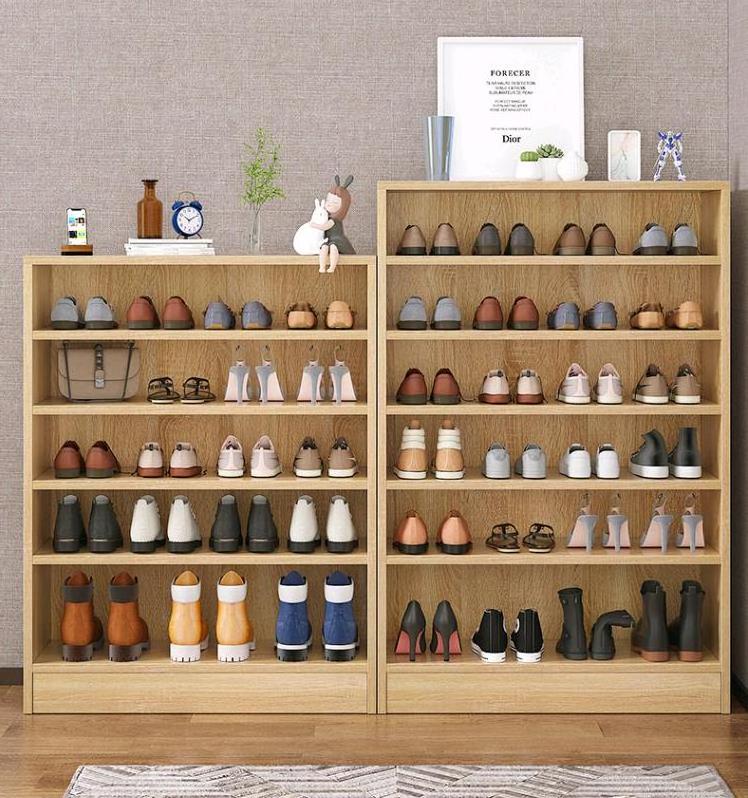 Wood Multi-layer Shoe Cabinet DIY Assembled Storage Shelf Hallway Space Saving Storage Organizer Holder Home Furniture Shoe Rack