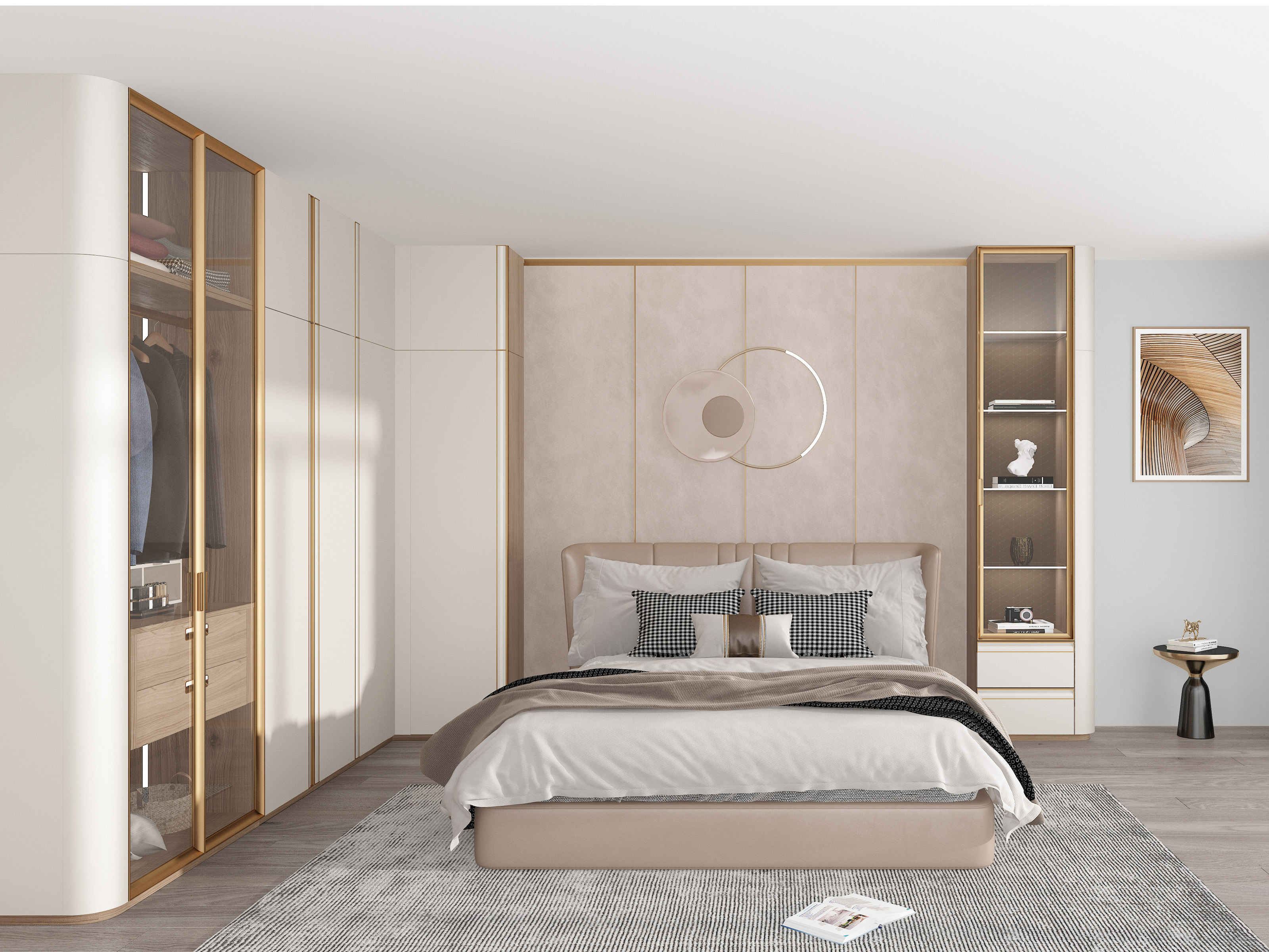 European style Italian French Bedroom Antique Wardrobes Furniture Design Modern White And Gold Solid Wood Armoire Wardrobe