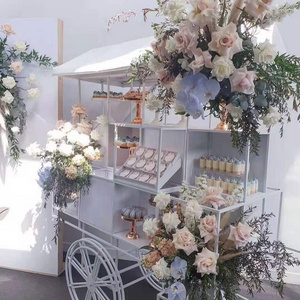 2021 Hot Sale Morden Iron Wedding Flower Candy Cart For Wedding Decorations