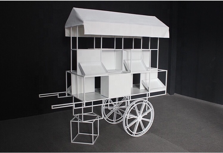 2021 Hot Sale Morden Iron Wedding Flower Candy Cart For Wedding Decorations