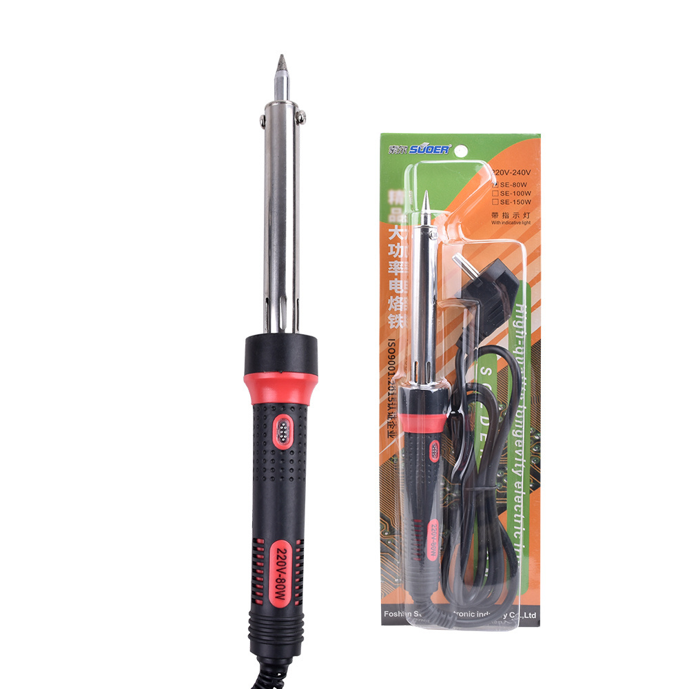 Soldering Iron Kit, European standard high power 80W fast heating at 10s with lamp adjustable temperature torch