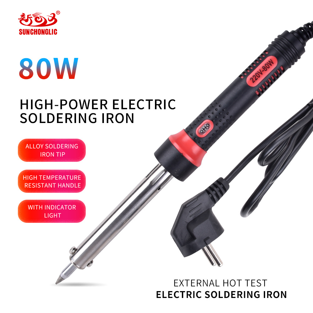 Soldering Iron Kit, European standard high power 80W fast heating at 10s with lamp adjustable temperature torch