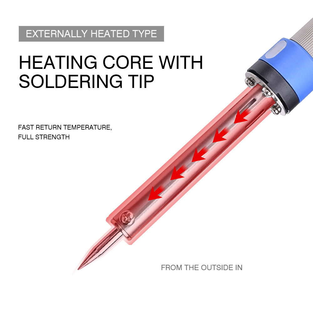 Power 60W digital display adjustable temperature 392-932 degrees Fahrenheit electronic soldering iron welding