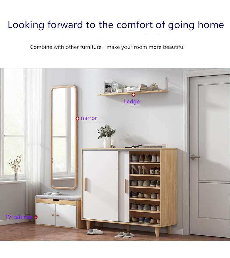 New Simple Modern Multi-layer Storage Customized Furniture Wood Shoe Cabinet