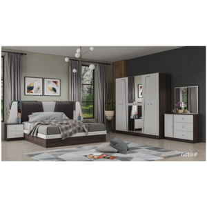 OEM ODM luxury italian painting home furniture mirrored headboard bedroom set