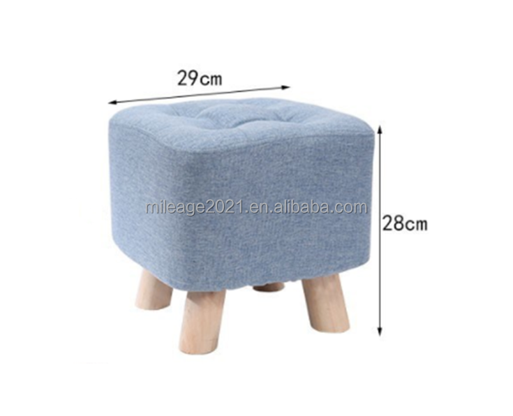 Modern Style Wooden Low Step Stool  Shoe Changing Stool Household Small Bench For Living Room