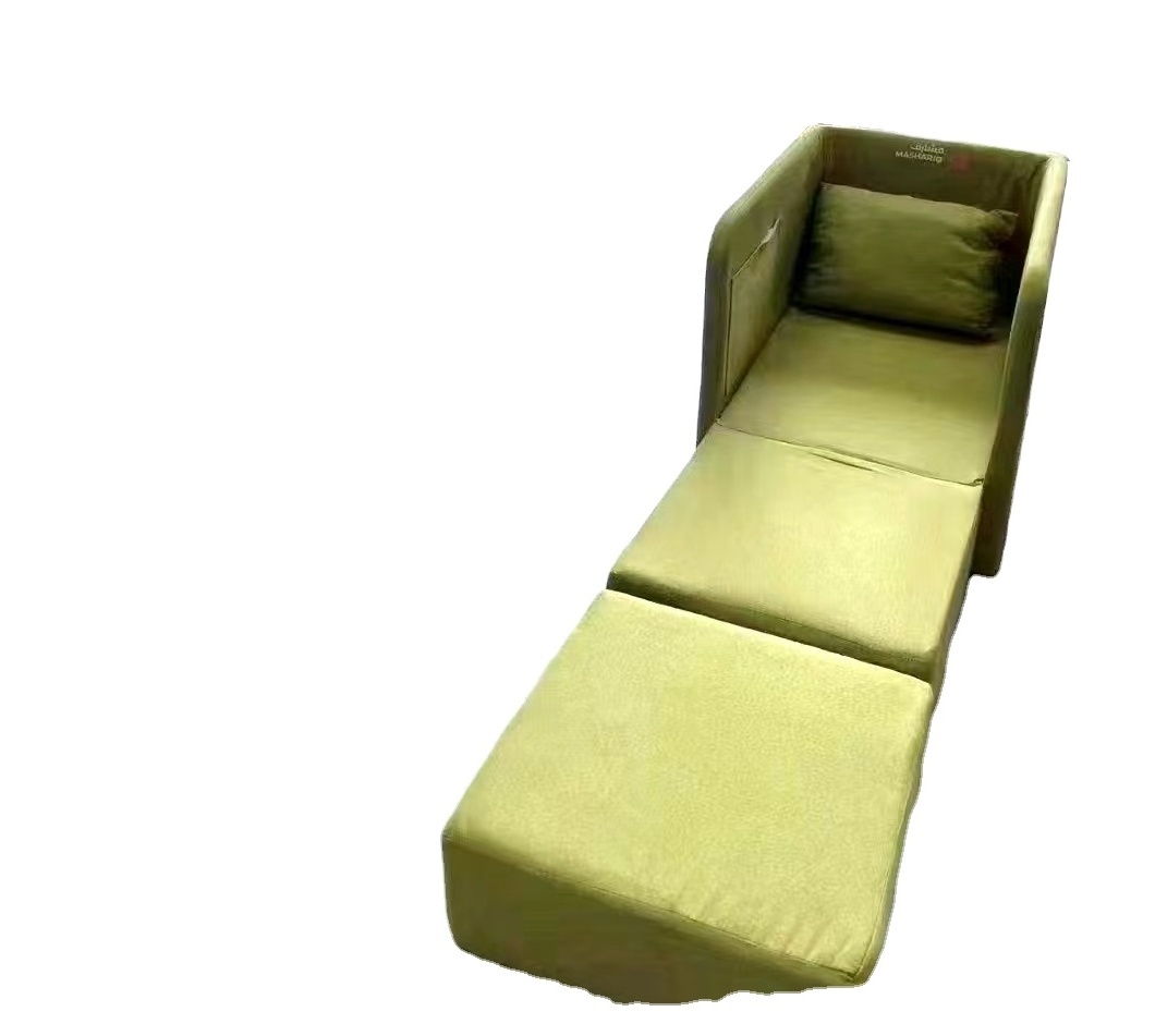 Ready Big Project Leftover Stock Fabric Arm Chair Folding Office Sleeping Bed for Living Room Office